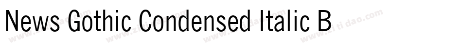 News Gothic Condensed Italic BT字体转换